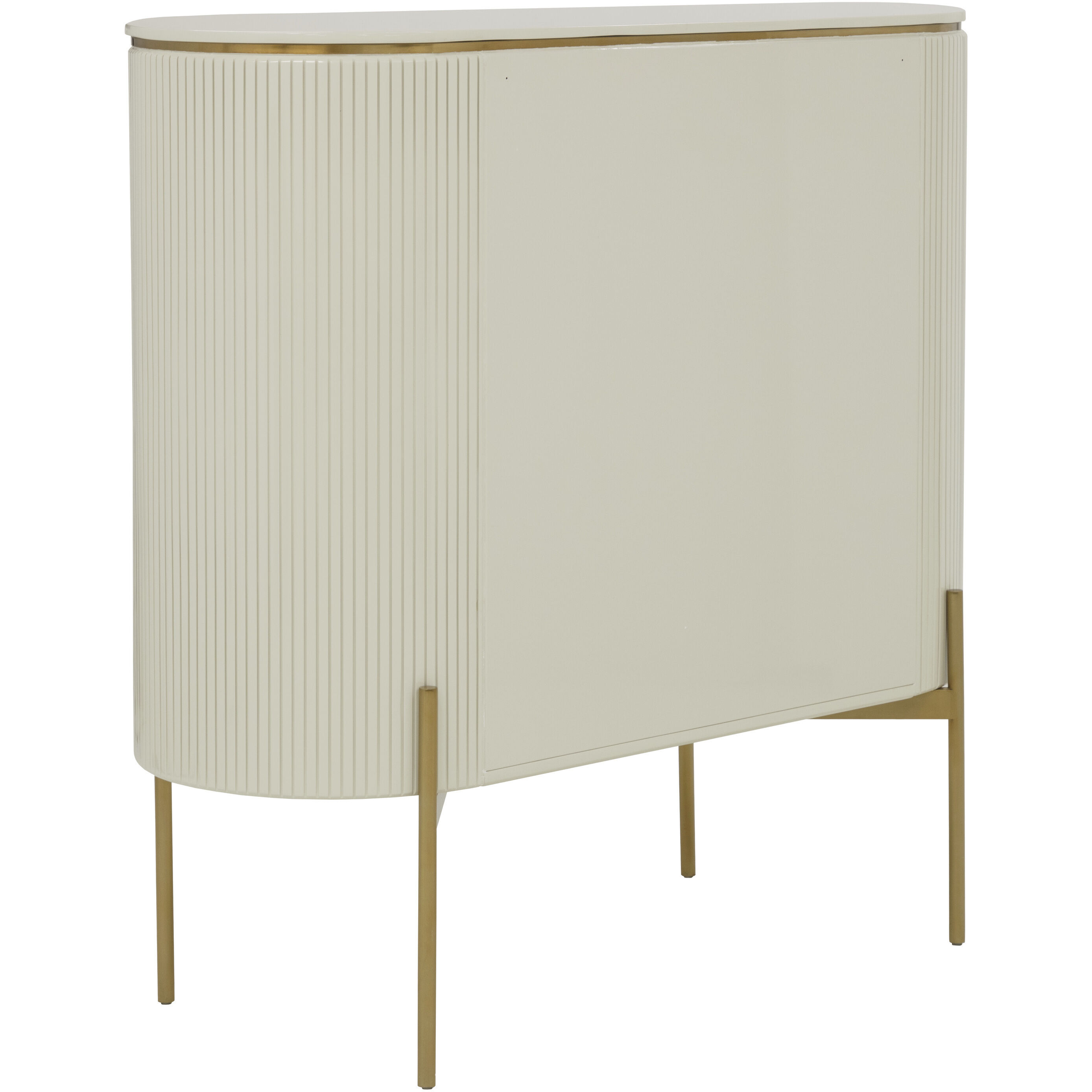 Paloma High Gloss Cream Bar Cabinet